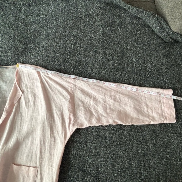 Linen Pastel Pink Lightweight Breathable Blazer Plus Size 4X - Picture 10 of 10